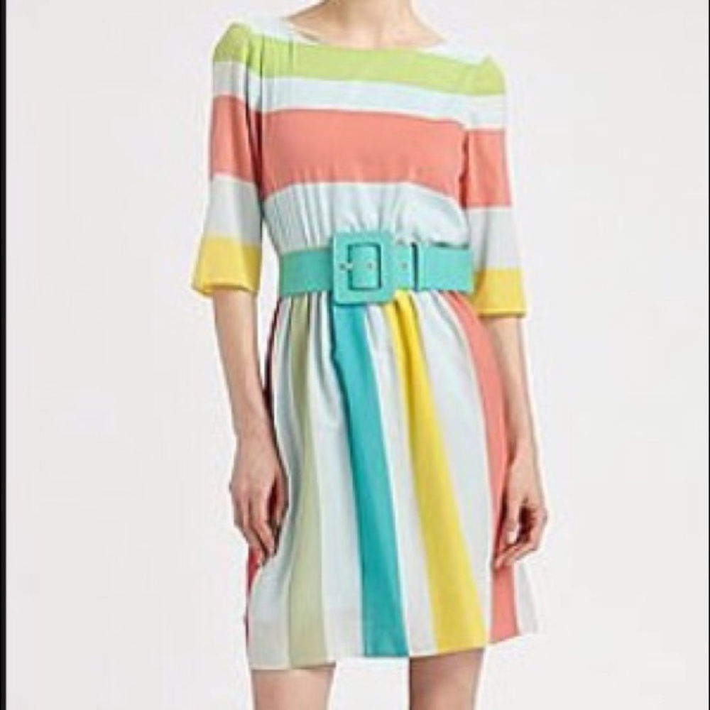 Alice + Olivia Anita striped dress size medium